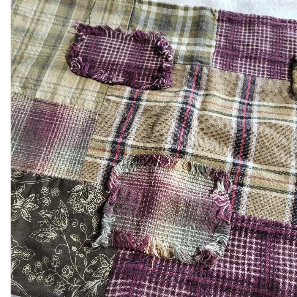 Nancy's Nook By Victorian Heart Placemat Set of 2 Primitive Quilt Design 16x11‎